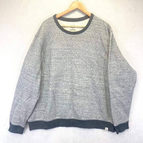 Blake Shelton X Lands End Men's Serious Sweatshirt XXL 50-52 Heather Gray Crew - Picture 1 of 16